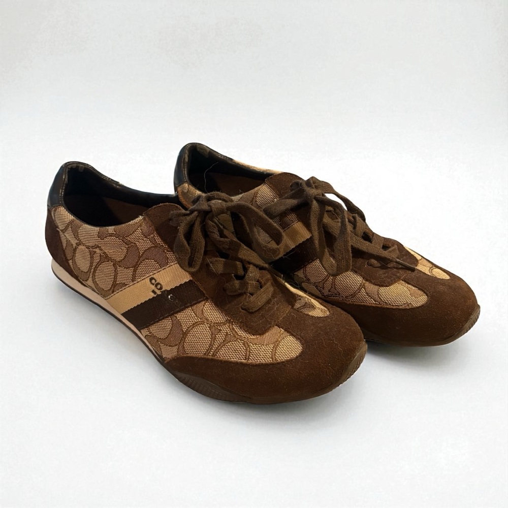Coach Brown and Tan Sneakers